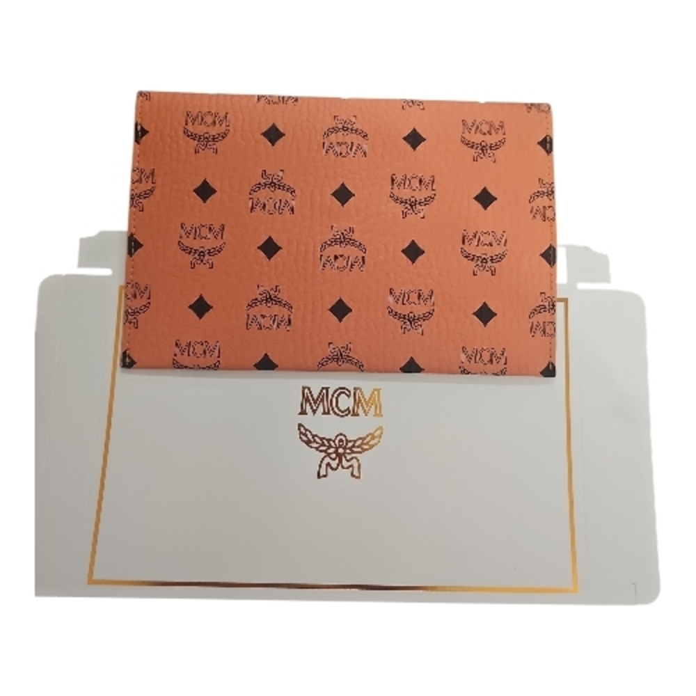 MCM Cognac Envelope Monogram Clutch New With Box Gift Set - Picture 3 of 7